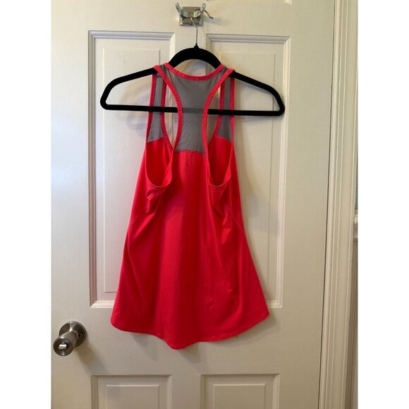 Athleta Bright Pink Racerback Workout Tank with Grey Mesh - Women's Size XS - Picture 5 of 9